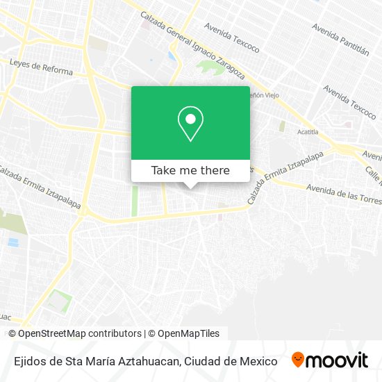 Ejidos de Sta María Aztahuacan map