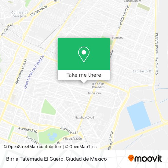 How to get to Birria Tatemada El Guero in Tlalnepantla by Bus or Metro?