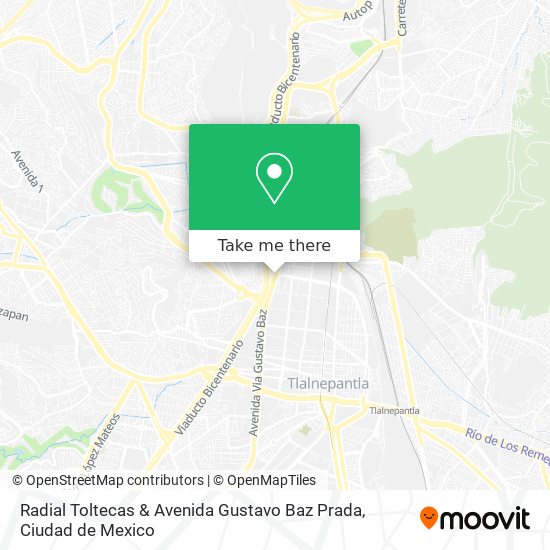 Mapa de Radial Toltecas & Avenida Gustavo Baz Prada