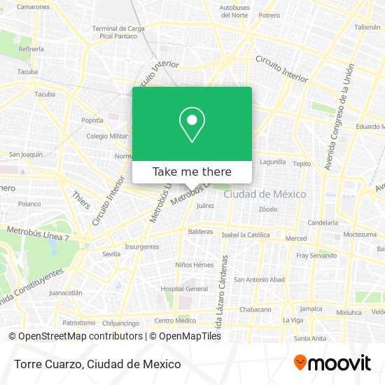 Mapa de Torre Cuarzo