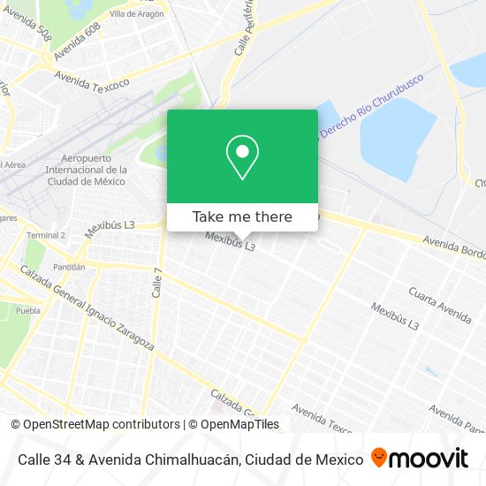 Calle 34 & Avenida Chimalhuacán map