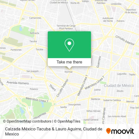 Mapa de Calzada México-Tacuba & Lauro Aguirre