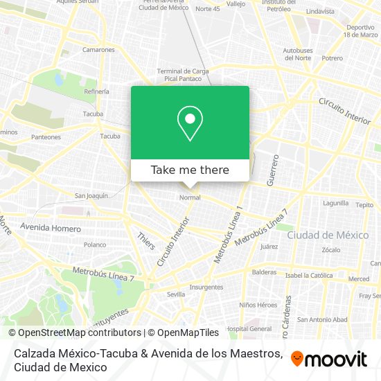Calzada México-Tacuba & Avenida de los Maestros map