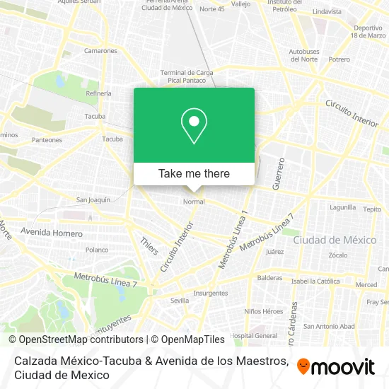Mapa de Calzada México-Tacuba & Avenida de los Maestros