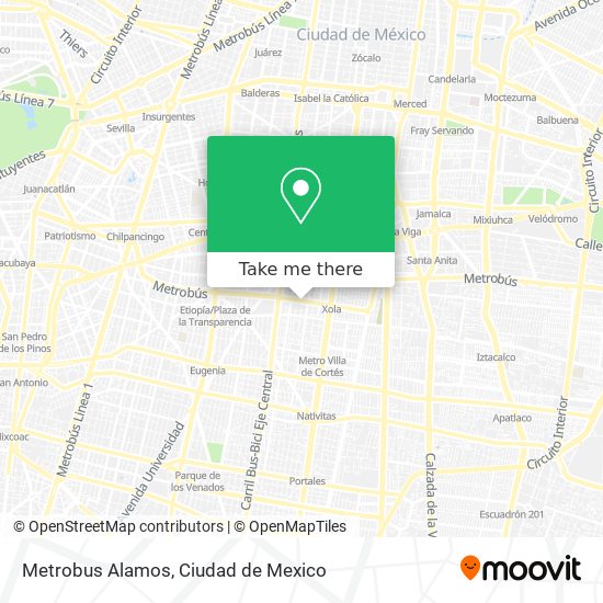 Metrobus Alamos map