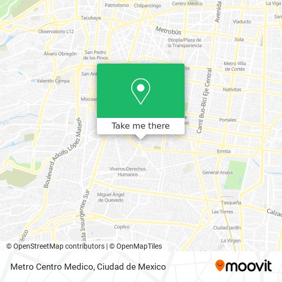 Mapa de Metro Centro Medico