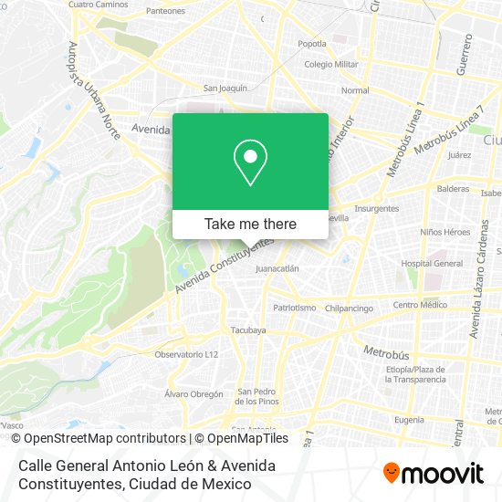 Mapa de Calle General Antonio León & Avenida Constituyentes