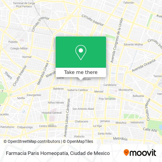 Mapa de Farmacia Paris Homeopatía