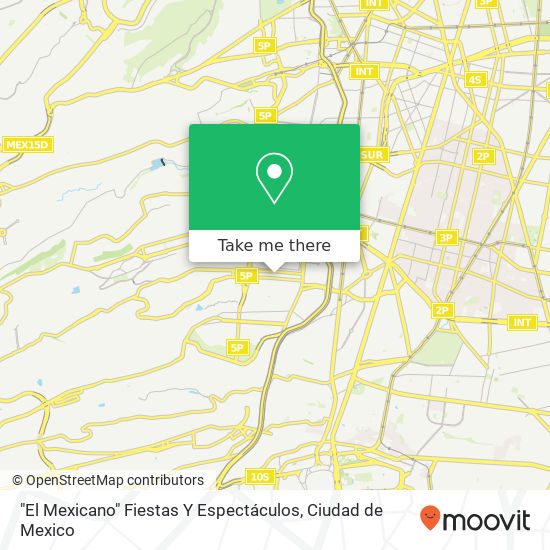 "El Mexicano" Fiestas Y Espectáculos map