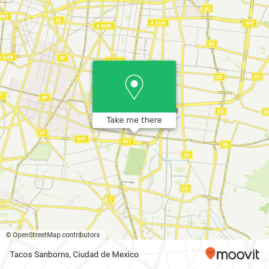 Tacos Sanborns map