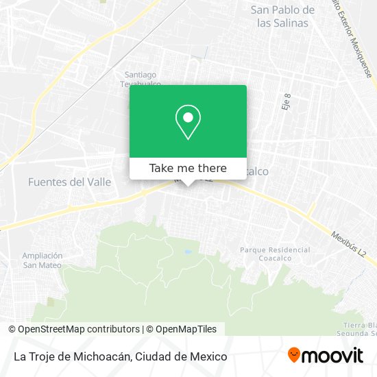 Mapa de La Troje de Michoacán