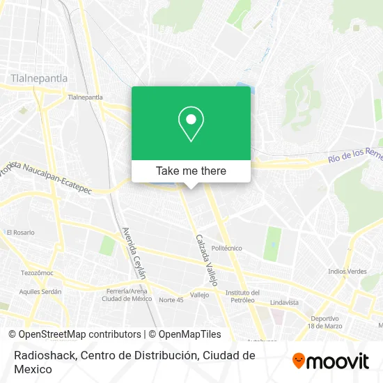 Radioshack, Centro de Distribución map