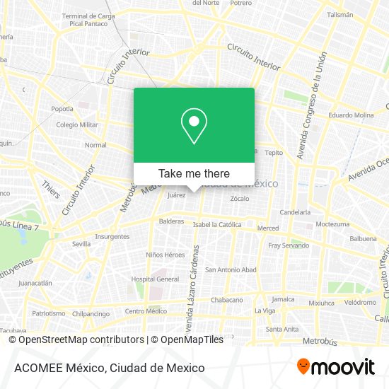 ACOMEE México map