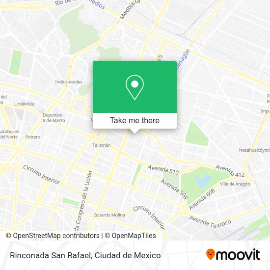 Rinconada San Rafael map
