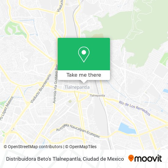 Distribuidora Beto's Tlalnepantla map