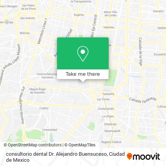 Mapa de consultorio dental Dr. Alejandro Buensuceso
