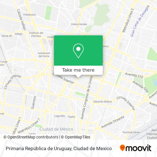 Primaria República de Uruguay map