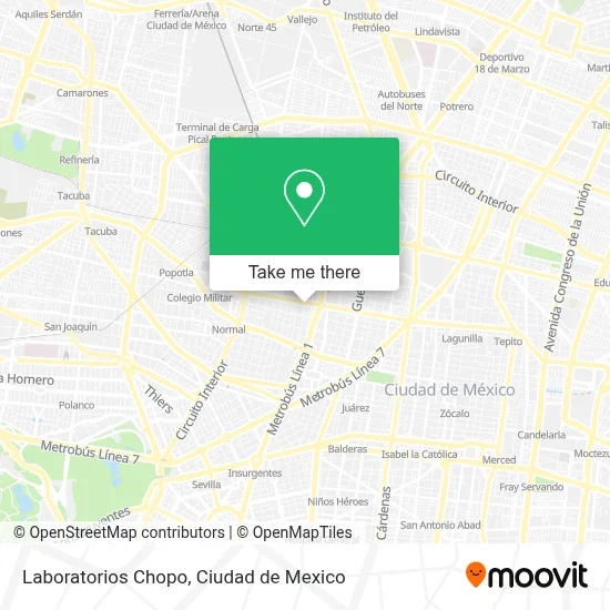 Laboratorios Chopo map