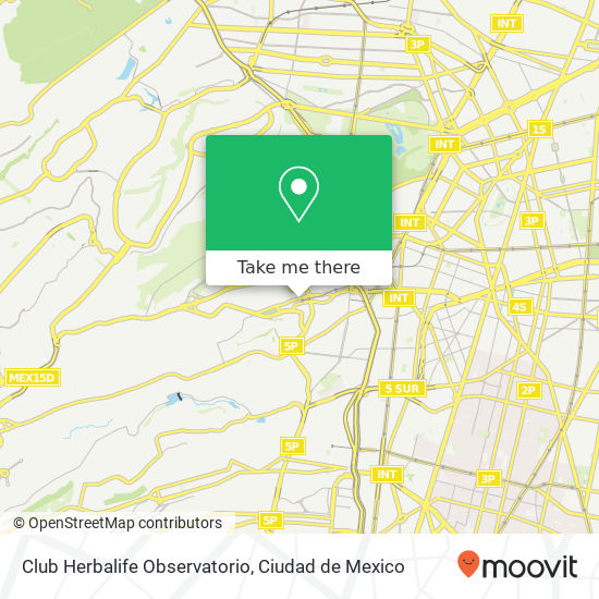 Club Herbalife Observatorio map