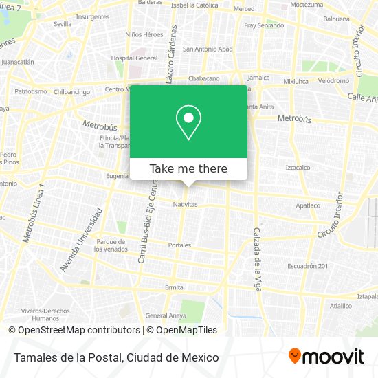 Mapa de Tamales de la Postal