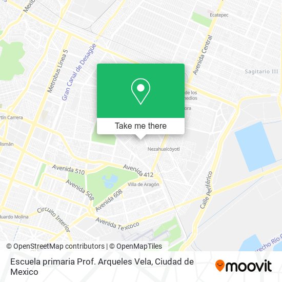 Mapa de Escuela primaria Prof. Arqueles Vela