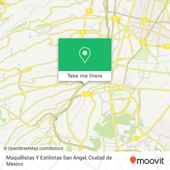 Maquillistas Y Estilistas San Angel map
