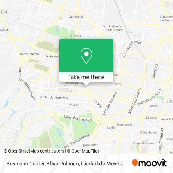 Business Center Bbva Polanco map