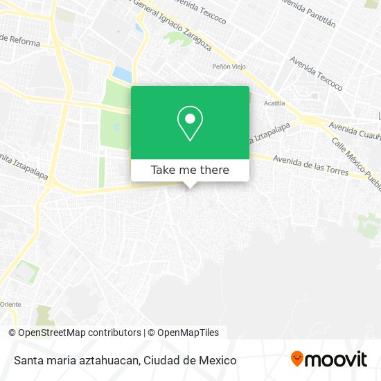 How to get to Santa maria aztahuacan in Iztapalapa by Bus or Metro?
