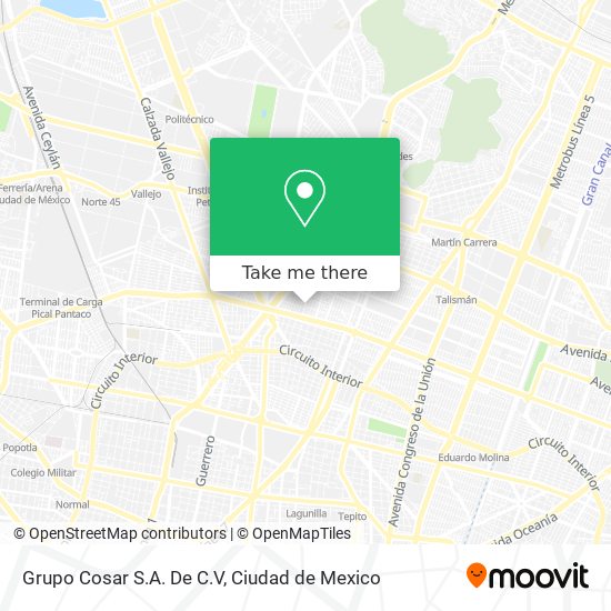 Mapa de Grupo Cosar S.A. De C.V