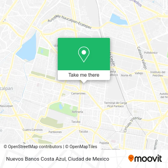 Nuevos Banos Costa Azul map