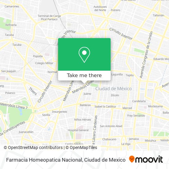 Mapa de Farmacia Homeopatica Nacional