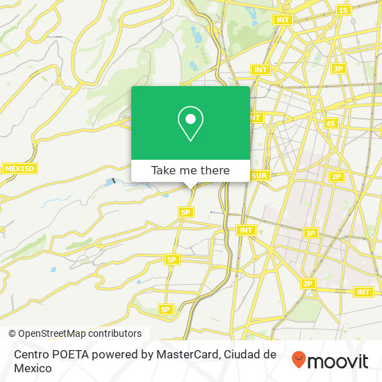 Centro POETA powered by MasterCard map