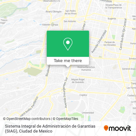 Mapa de Sistema Integral de Administración de Garantías (SIAG)