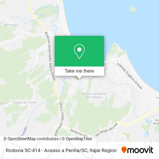 Rodovia SC-414 - Acesso a Penha / SC map