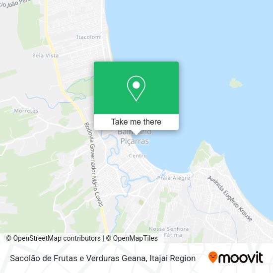 Sacolão de Frutas e Verduras Geana map