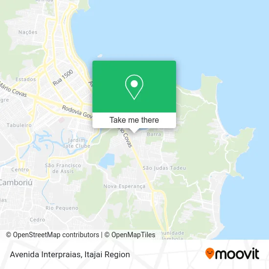 Avenida Interpraias map