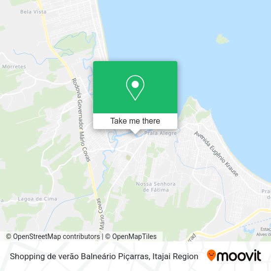 Shopping de verão Balneário Piçarras map