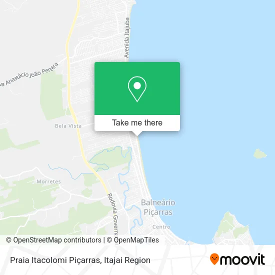 Praia Itacolomi Piçarras map