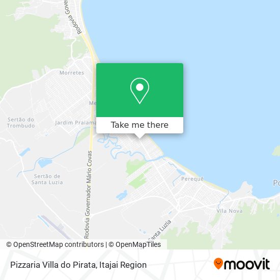 Mapa Pizzaria Villa do Pirata
