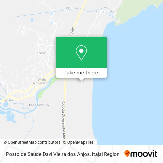 Mapa Posto de Saúde Davi Vieira dos Anjos