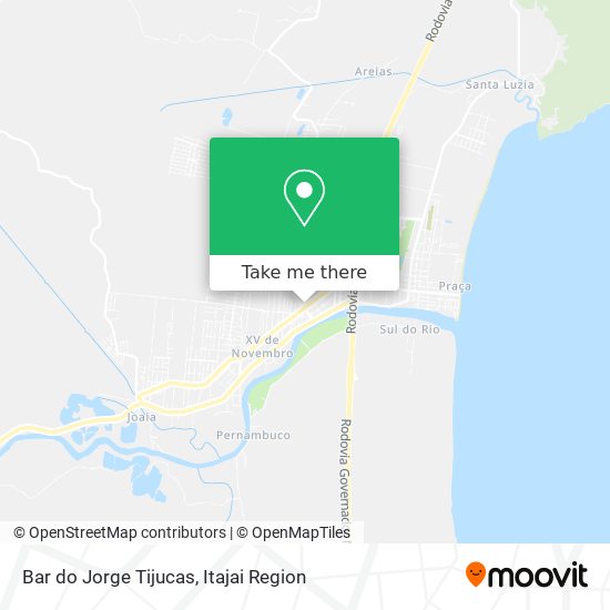 Mapa Bar do Jorge Tijucas