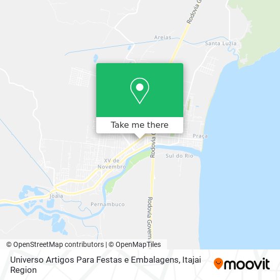 Universo Artigos Para Festas e Embalagens map