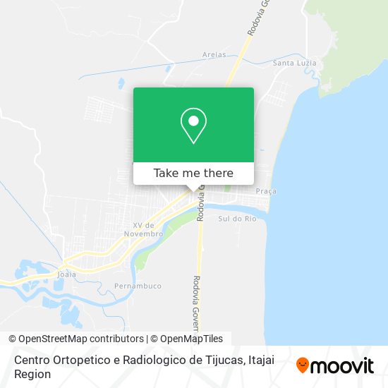 Mapa Centro Ortopetico e Radiologico de Tijucas