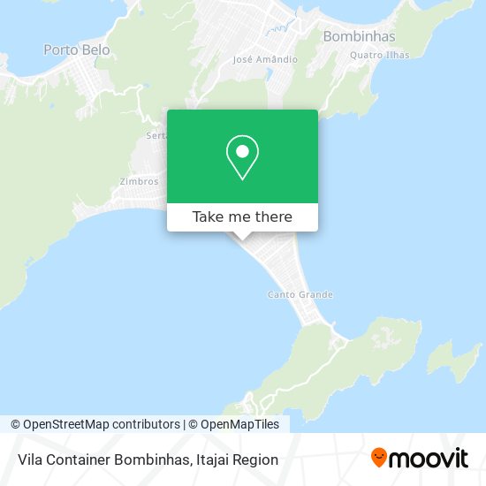 Vila Container Bombinhas map