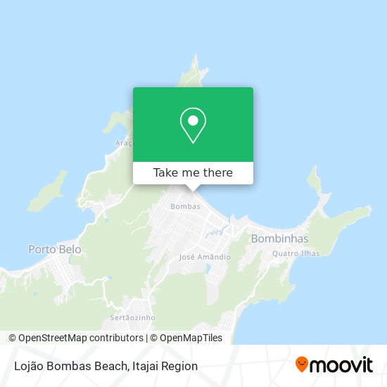 Lojão Bombas Beach map