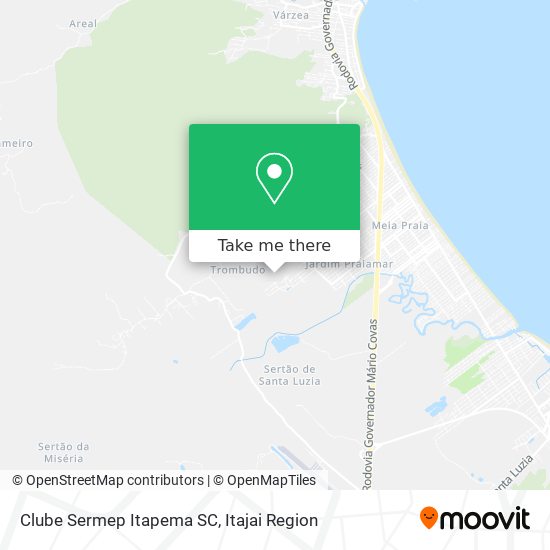 Mapa Clube Sermep Itapema SC