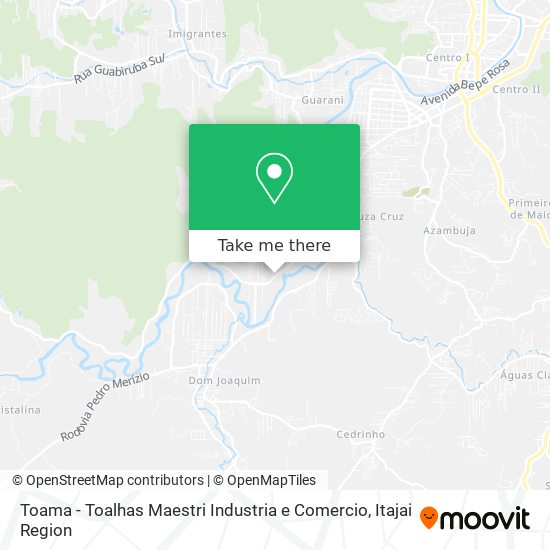 Mapa Toama - Toalhas Maestri Industria e Comercio