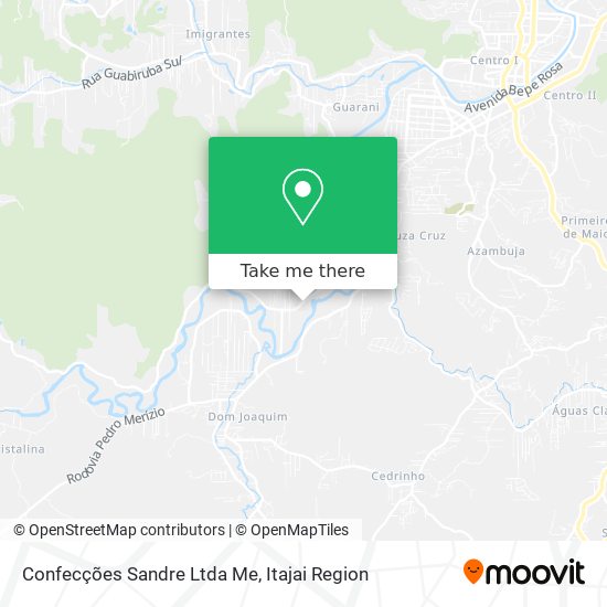 Confecções Sandre Ltda Me map