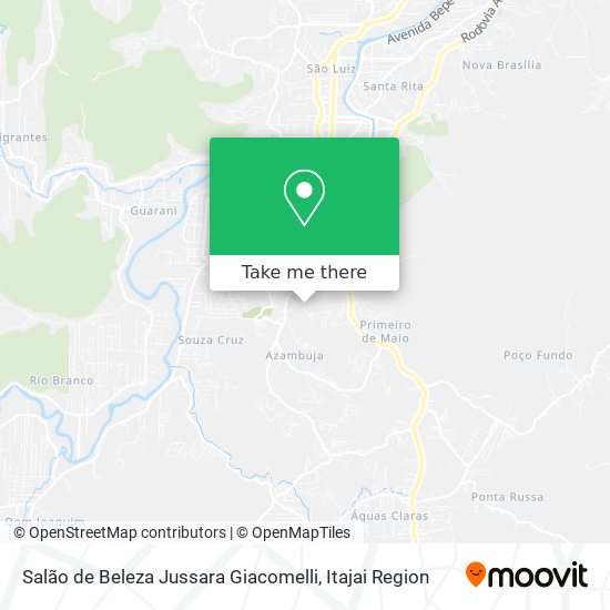 Mapa Salão de Beleza Jussara Giacomelli