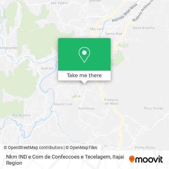 Nkm IND e Com de Confeccoes e Tecelagem map